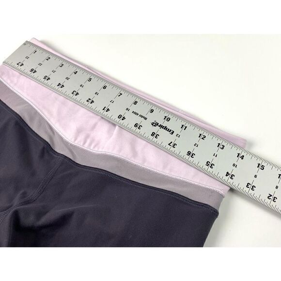 Athleta Colorblock Ankle Leggings Womens Medium Gray Pink Athleisure BK0468 - Picture 4 of 7